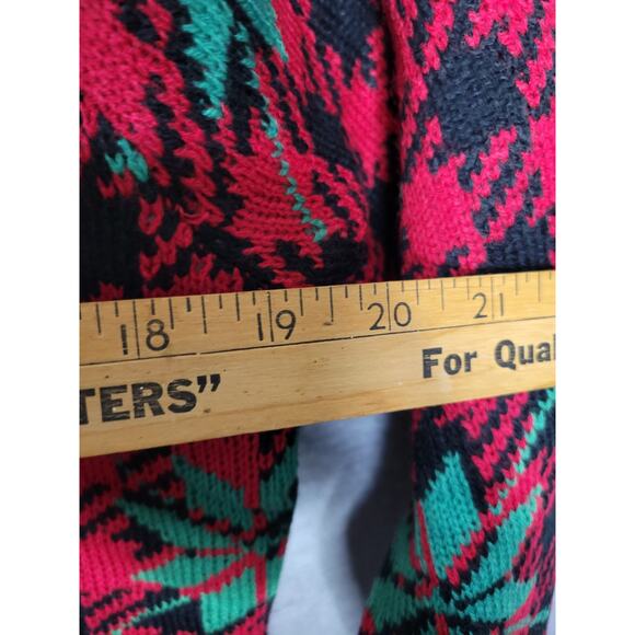 NWT Ugly Christmas Sweater Cat Santa Hat Drink Cup Holder Knit Sweater Medium - Picture 8 of 9